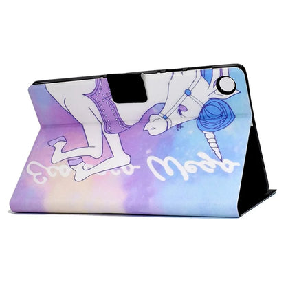 For Samsung Galaxy Tab A9+ PU Leather Stand Cover Pattern Printing Tablet Case with Auto Sleep / Wake