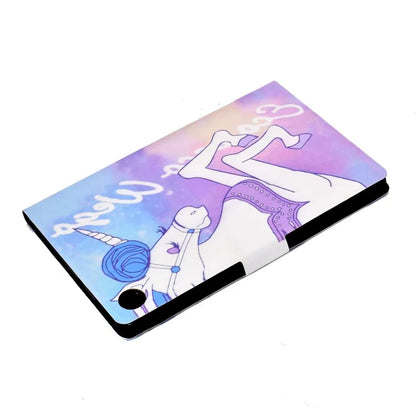 For Samsung Galaxy Tab A9+ PU Leather Stand Cover Pattern Printing Tablet Case with Auto Sleep / Wake