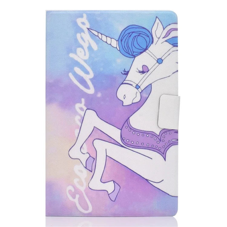 For Samsung Galaxy Tab A9+ PU Leather Stand Cover Pattern Printing Tablet Case with Auto Sleep / Wake