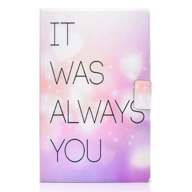 For Samsung Galaxy Tab A9+ PU Leather Stand Cover Pattern Printing Tablet Case with Auto Sleep / Wake