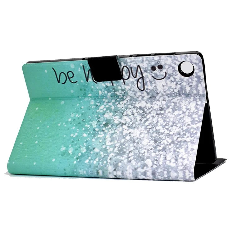 For Samsung Galaxy Tab A9+ PU Leather Stand Cover Pattern Printing Tablet Case with Auto Sleep / Wake