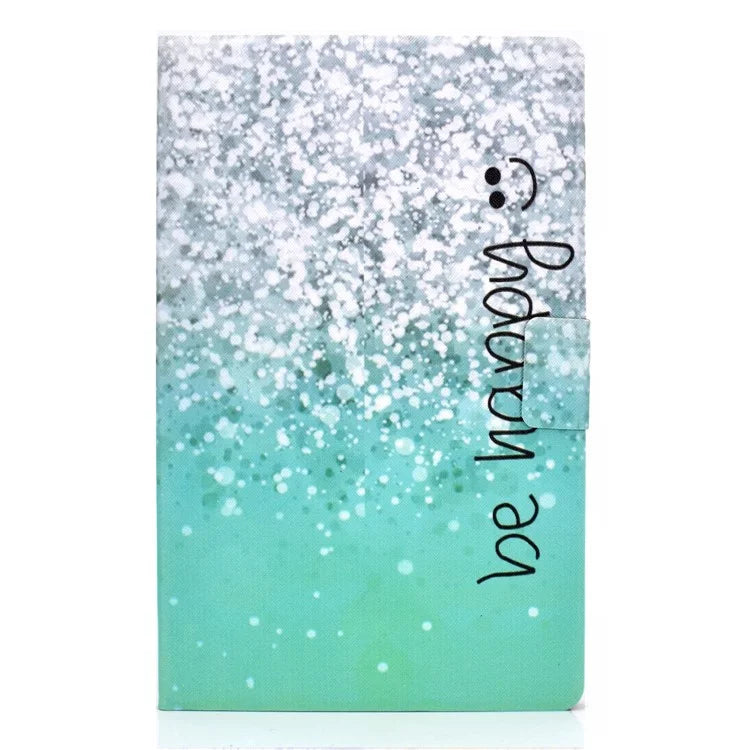 For Samsung Galaxy Tab A9+ PU Leather Stand Cover Pattern Printing Tablet Case with Auto Sleep / Wake