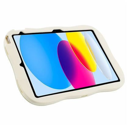 For iPad 10.9 (2022) Case Cartoon Dinosaur 360 Degree Rotation Kickstand PC+Silicone Tablet Cover