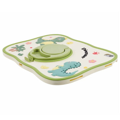 For iPad 10.9 (2022) Case Cartoon Dinosaur 360 Degree Rotation Kickstand PC+Silicone Tablet Cover