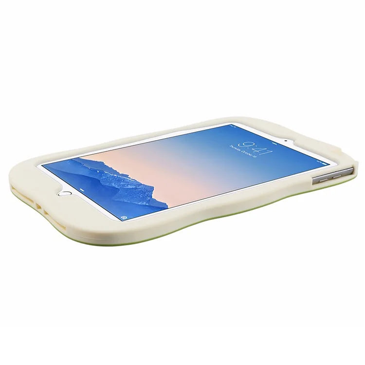 For iPad 9.7-inch (2017) / (2018) / iPad Air (2013) / Air 2 Case PC+Silicone Rotary Kickstand Dinosaur Tablet Cover