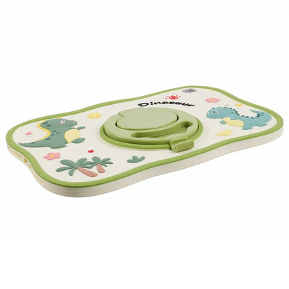 For iPad 9.7-inch (2017) / (2018) / iPad Air (2013) / Air 2 Case PC+Silicone Rotary Kickstand Dinosaur Tablet Cover