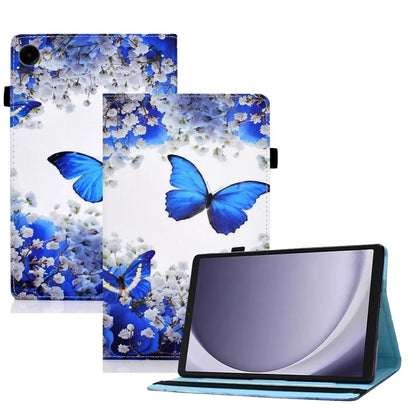For Samsung Galaxy Tab A9+ PU Leather Stand Cover Elastic Band Pattern Printing Tablet Case