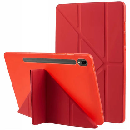 For Samsung Galaxy Tab S9 Case Auto Wake  /  Sleep Silicone+PU Tablet Cover