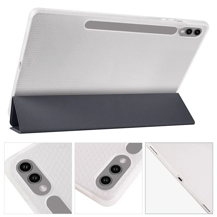 For Samsung Galaxy Tab S9+ Case Tri-Fold Stand Shockproof Tablet Cover with Pen Slot