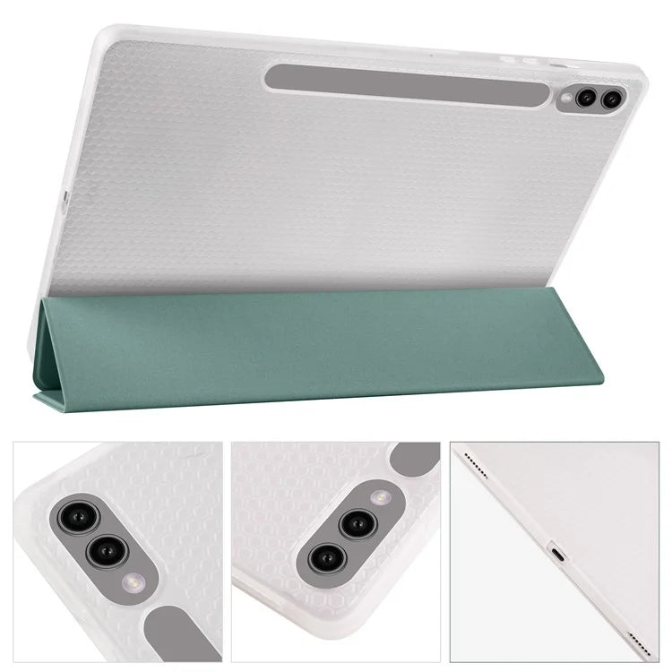 For Samsung Galaxy Tab S9+ Case Tri-Fold Stand Shockproof Tablet Cover with Pen Slot