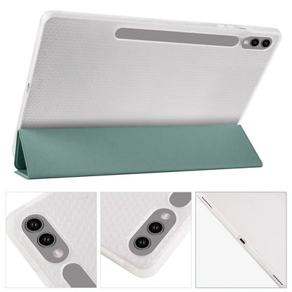 For Samsung Galaxy Tab S9+ Case Tri-Fold Stand Shockproof Tablet Cover with Pen Slot