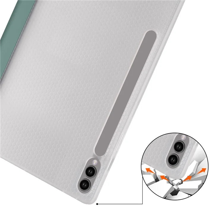 For Samsung Galaxy Tab S9+ Case Tri-Fold Stand Shockproof Tablet Cover with Pen Slot