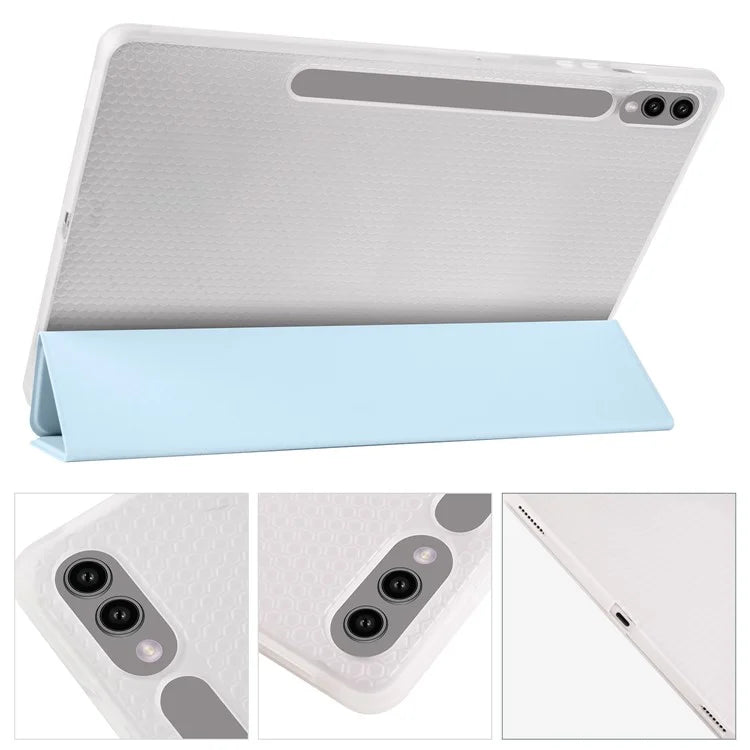 For Samsung Galaxy Tab S9+ Case Tri-Fold Stand Shockproof Tablet Cover with Pen Slot