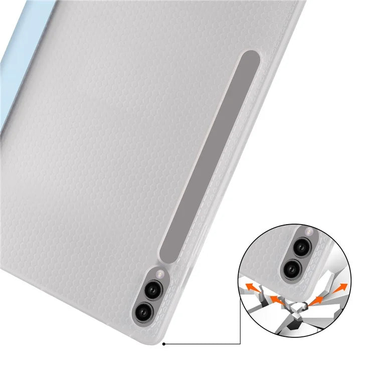 For Samsung Galaxy Tab S9+ Case Tri-Fold Stand Shockproof Tablet Cover with Pen Slot