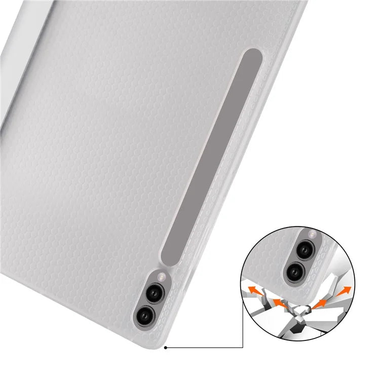 For Samsung Galaxy Tab S9+ Case Tri-Fold Stand Shockproof Tablet Cover with Pen Slot
