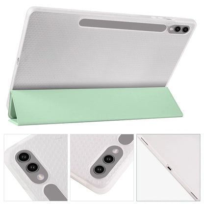 For Samsung Galaxy Tab S9+ Case Tri-Fold Stand Shockproof Tablet Cover with Pen Slot