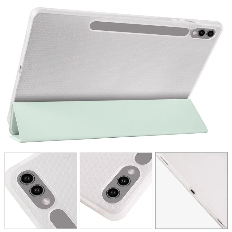 For Samsung Galaxy Tab S9+ Case Tri-Fold Stand Shockproof Tablet Cover with Pen Slot