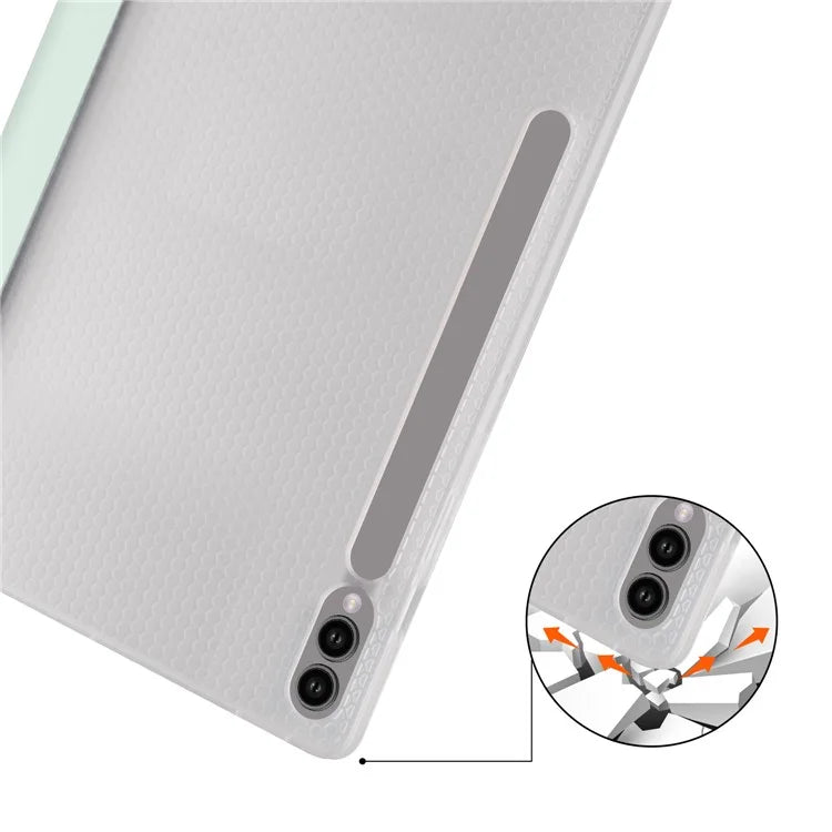For Samsung Galaxy Tab S9+ Case Tri-Fold Stand Shockproof Tablet Cover with Pen Slot