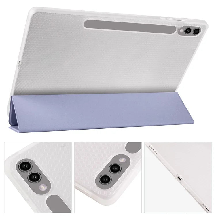 For Samsung Galaxy Tab S9+ Case Tri-Fold Stand Shockproof Tablet Cover with Pen Slot