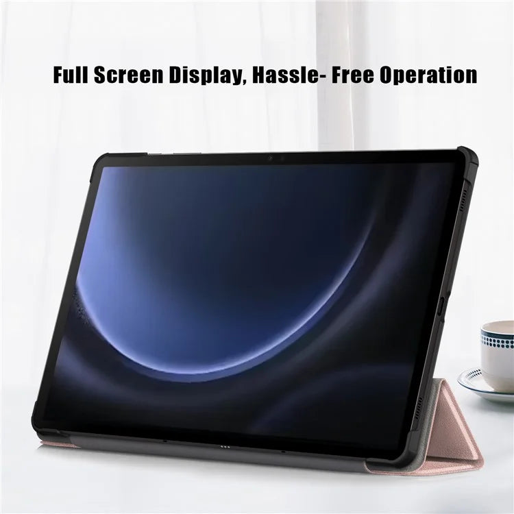 For Samsung Galaxy Tab S9 FE sm-x510 sm-x516 Leather Case Trifold Stand Tablet Cover