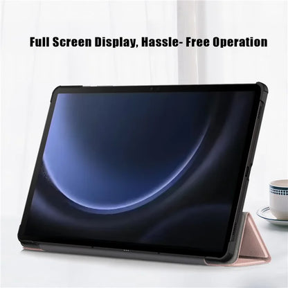 For Samsung Galaxy Tab S9 FE sm-x510 sm-x516 Leather Case Trifold Stand Tablet Cover