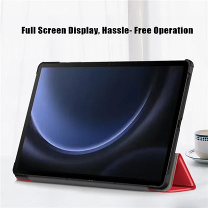 For Samsung Galaxy Tab S9 FE sm-x510 sm-x516 Leather Case Trifold Stand Tablet Cover
