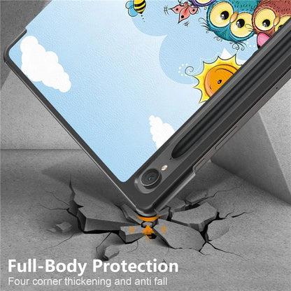 For Samsung Galaxy Tab S9 FE sm-x510 sm-x516 Case Tri-fold Stand Pattern Printing Tablet Cover