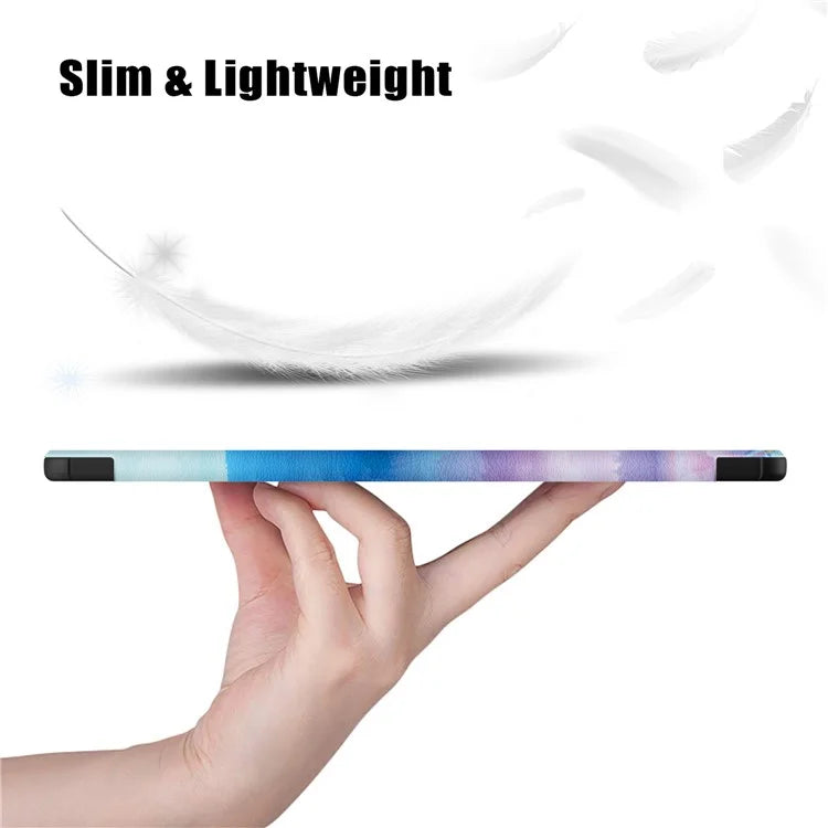 For Samsung Galaxy Tab S9 FE sm-x510 sm-x516 Case Tri-fold Stand Pattern Printing Tablet Cover