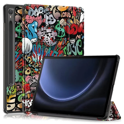For Samsung Galaxy Tab S9 FE sm-x510 sm-x516 Case Tri-fold Stand Pattern Printing Tablet Cover