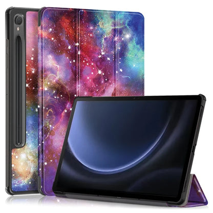 For Samsung Galaxy Tab S9 FE sm-x510 sm-x516 Case Tri-fold Stand Pattern Printing Tablet Cover