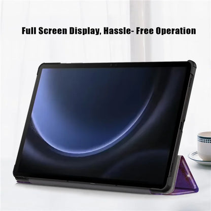 For Samsung Galaxy Tab S9 FE sm-x510 sm-x516 Case Tri-fold Stand Pattern Printing Tablet Cover