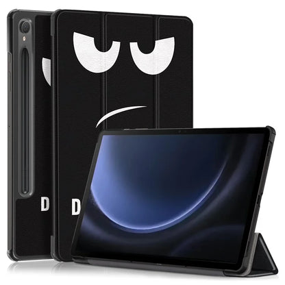 For Samsung Galaxy Tab S9 FE sm-x510 sm-x516 Case Tri-fold Stand Pattern Printing Tablet Cover