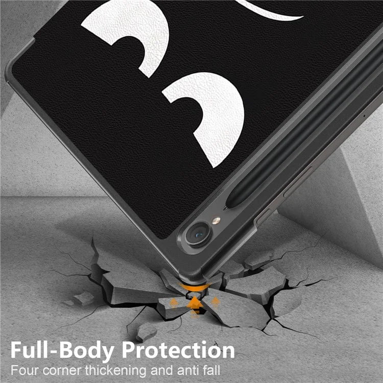 For Samsung Galaxy Tab S9 FE sm-x510 sm-x516 Case Tri-fold Stand Pattern Printing Tablet Cover