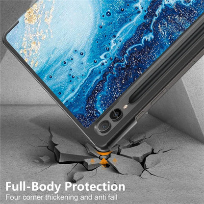 For Samsung Galaxy Tab S9 FE+ SM-x610 / SM-616 Case Tri-fold Stand Leather Tablet Cover