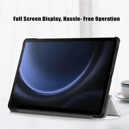 For Samsung Galaxy Tab S9 FE+ SM-x610 / SM-616 Case Tri-fold Stand Leather Tablet Cover