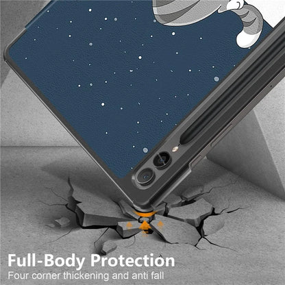 For Samsung Galaxy Tab S9 FE+ SM-x610 / SM-616 Case Tri-fold Stand Leather Tablet Cover