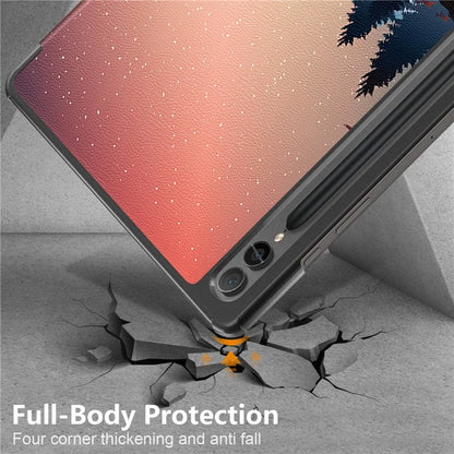 For Samsung Galaxy Tab S9 FE+ SM-x610 / SM-616 Case Tri-fold Stand Leather Tablet Cover