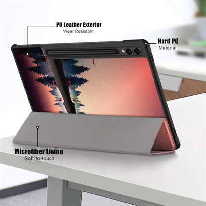 For Samsung Galaxy Tab S9 FE+ SM-x610 / SM-616 Case Tri-fold Stand Leather Tablet Cover