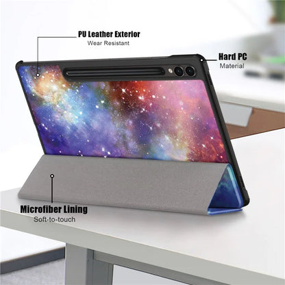 For Samsung Galaxy Tab S9 FE+ SM-x610 / SM-616 Case Tri-fold Stand Leather Tablet Cover