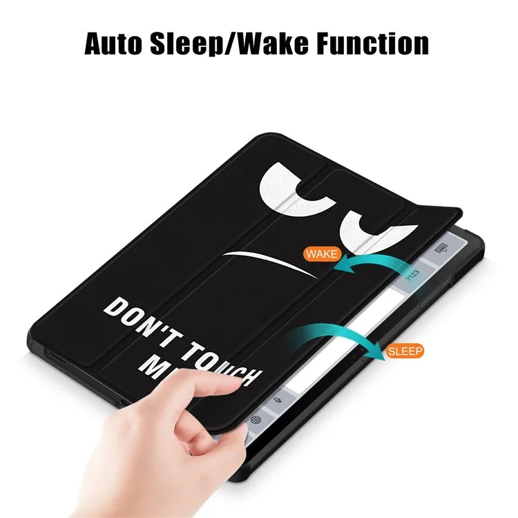 For Samsung Galaxy Tab S9 FE+ SM-x610 / SM-616 Case Tri-fold Stand Leather Tablet Cover