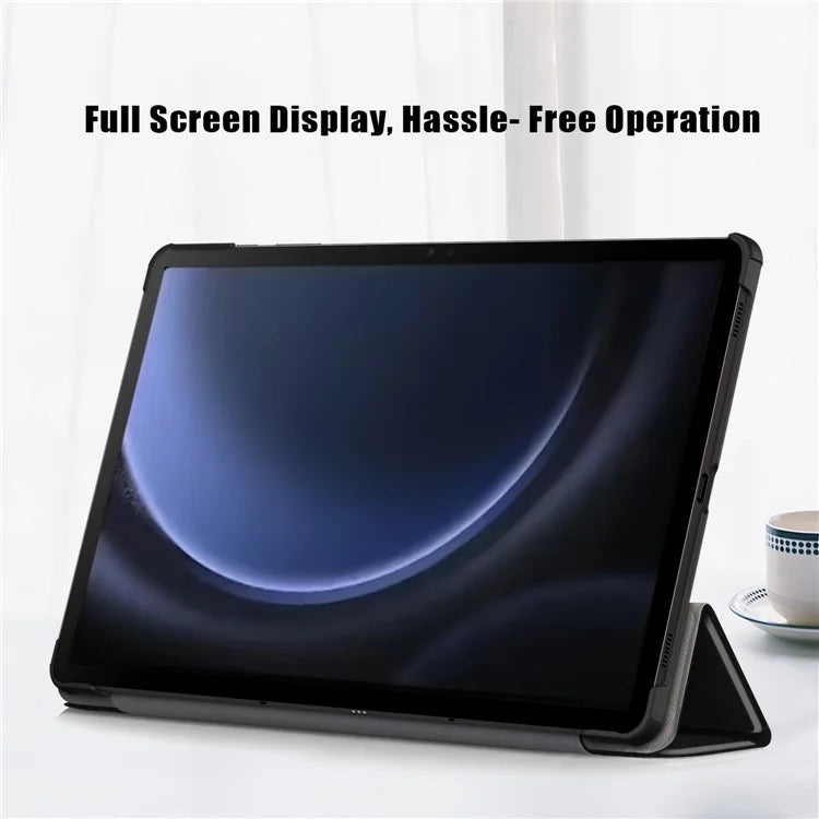 For Samsung Galaxy Tab S9 FE+ SM-x610 / SM-616 Case Tri-fold Stand Leather Tablet Cover