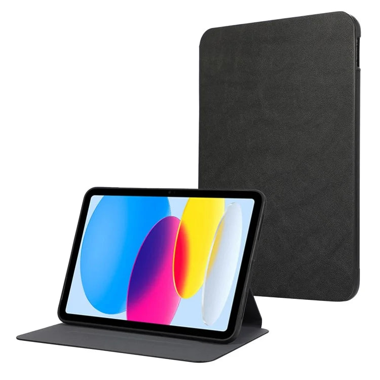 For iPad 10.9 (2022) Case Stand Folio PU Leather Tablet Cover with Auto Sleep / Wake