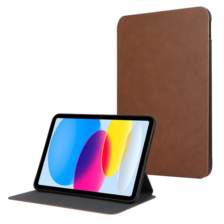For iPad 10.9 (2022) Case Stand Folio PU Leather Tablet Cover with Auto Sleep / Wake