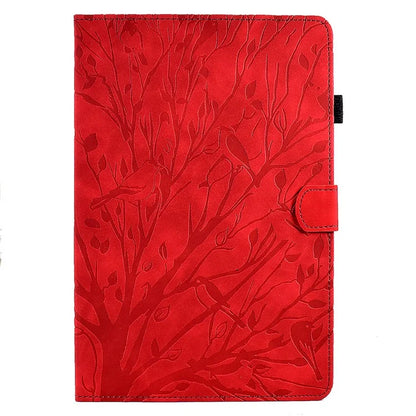 For Samsung Galaxy Tab A9 Case Card Holder Imprinted Tree Leather Tablet Cover