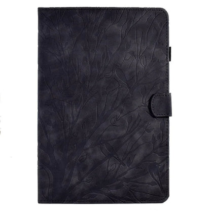For Samsung Galaxy Tab A9 Case Card Holder Imprinted Tree Leather Tablet Cover