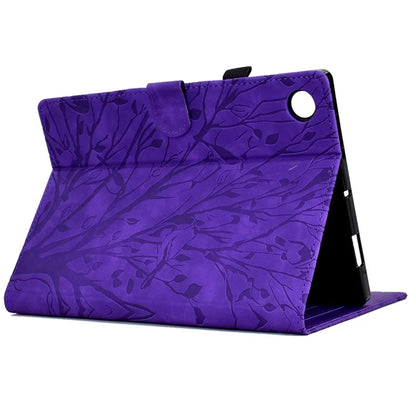 For Samsung Galaxy Tab A9+ Case PU Leather Imprinted Tablet Cover with Card Holder