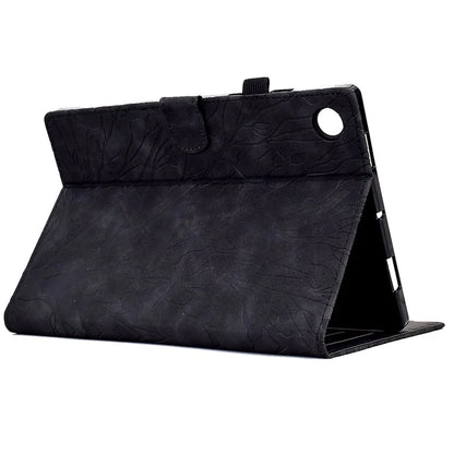 For Samsung Galaxy Tab A9+ Case PU Leather Imprinted Tablet Cover with Card Holder