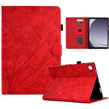 For Samsung Galaxy Tab A9+ Case PU Leather Imprinted Tablet Cover with Card Holder