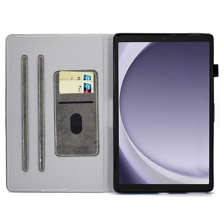 For Samsung Galaxy Tab A9+ Case Cloth Texture Card Slots Tablet Leather Cover