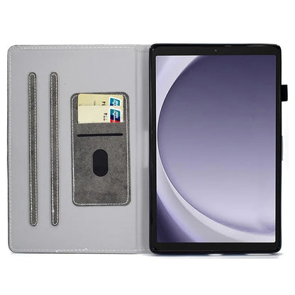 For Samsung Galaxy Tab A9+ Case Cloth Texture Card Slots Tablet Leather Cover